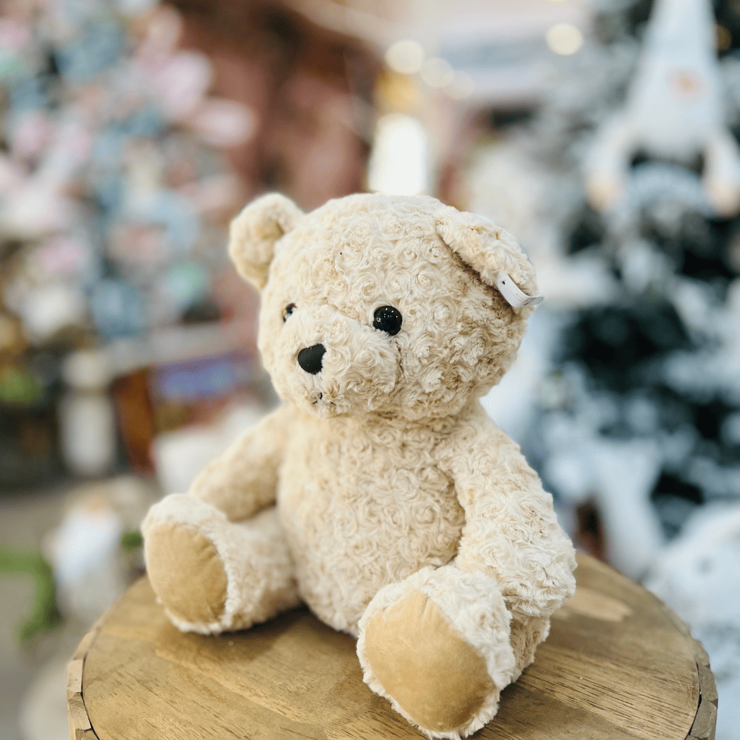 Urso de Pelucia Peludo Bege 35cm