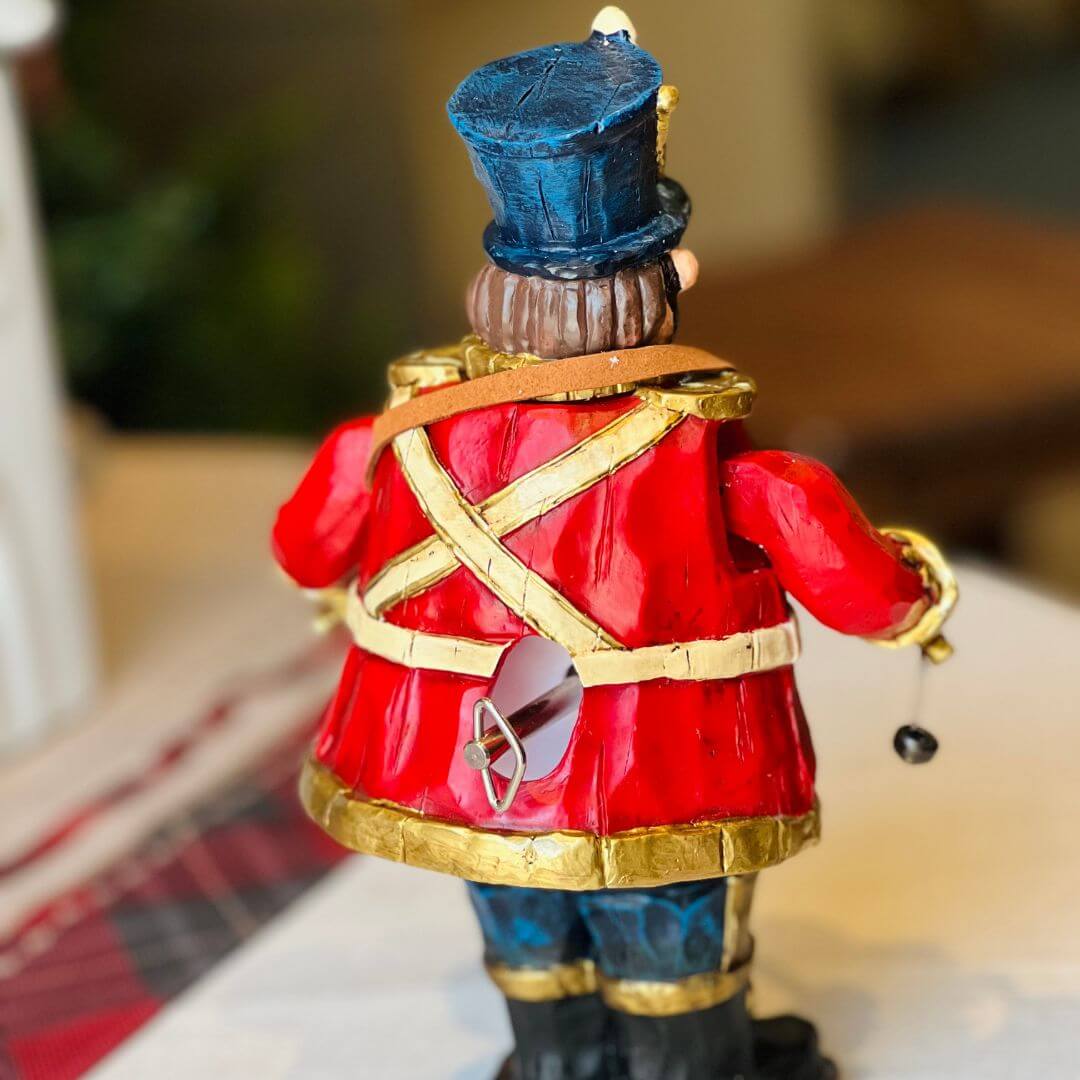 Baterista Natal Vintage com Música e Movimento – 23cm