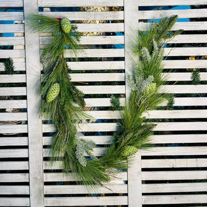 Festao Cipreste Pinha Toque Real 152cm Verde