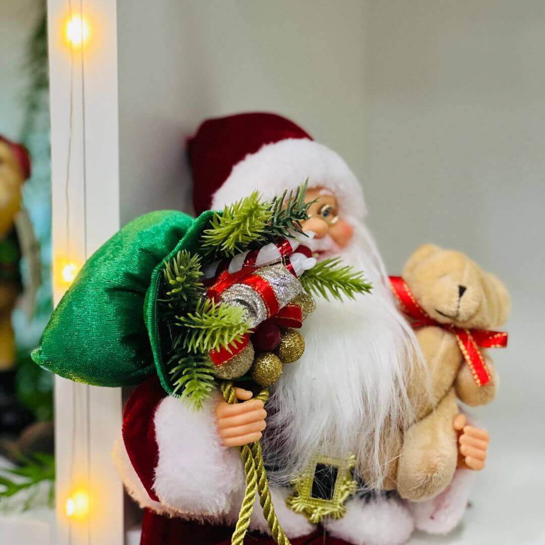 Papai Noel Repetidor Com Movimento 30cm
