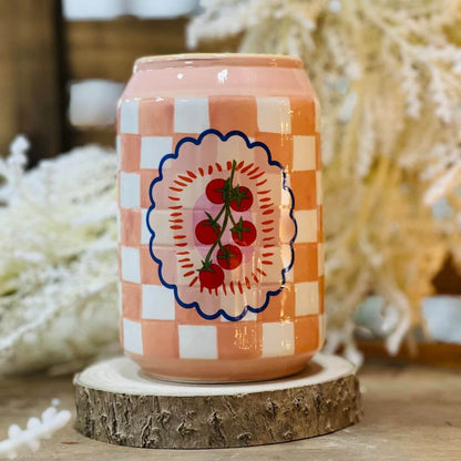 Vaso Lata Tomato em Cerâmica | 15,5cm