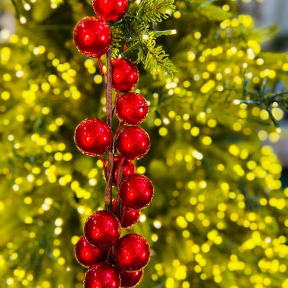 Dec Galhos Grande C/poa Vermelho - 65cm C/1 Un