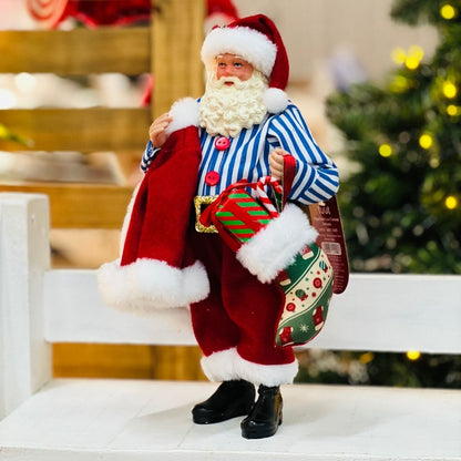 Papai Noel Camisa Listrada - 28cm