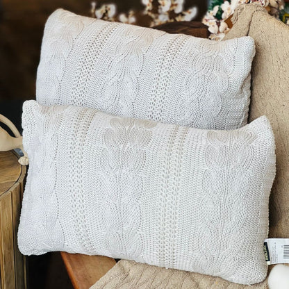 Almofada Tricot Trançada Natural - 50cmx50cm (432101)