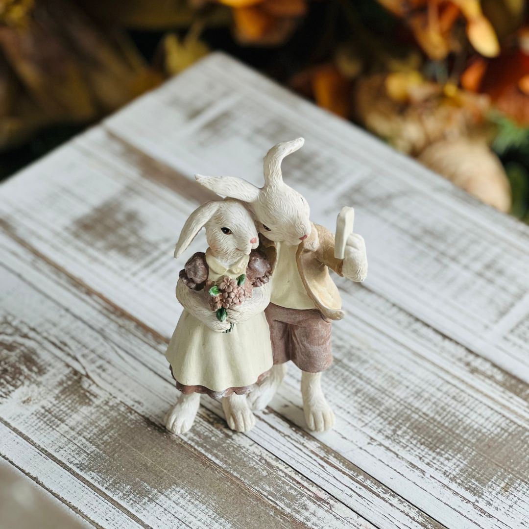 Coelhos tirando self - 22cm