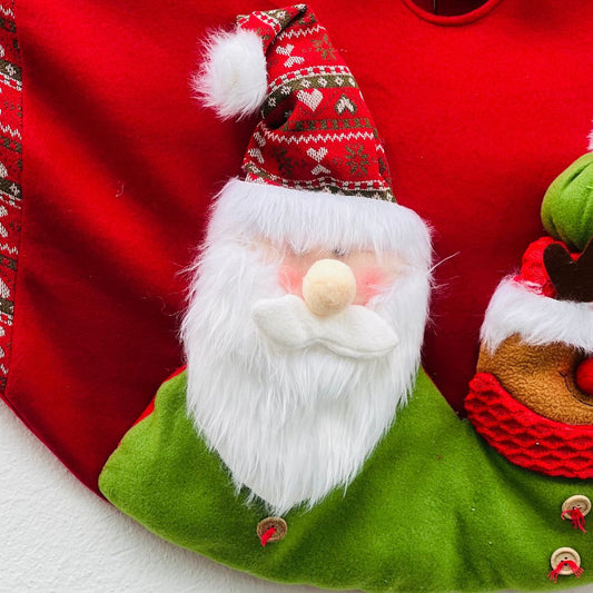 Saia Para Árvore Rena e Papai Noel - 105cm