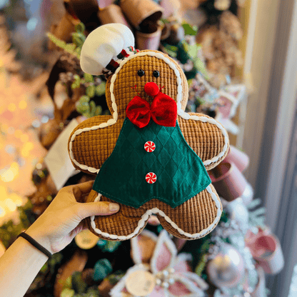 Gingerbread Natalino de Pelúcia Cozinheiro Verde 32cm