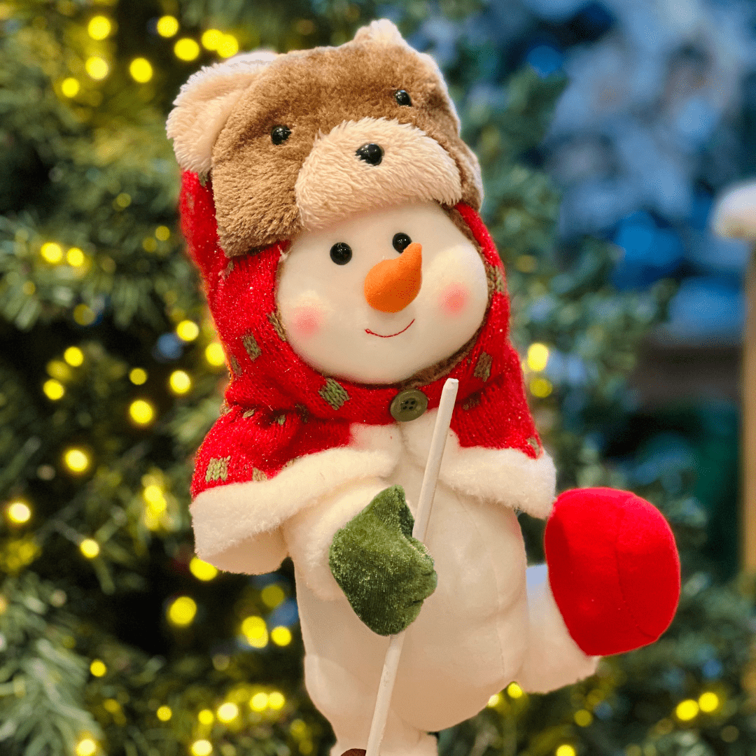 Boneco de Neve Natalino Esqui 38cm