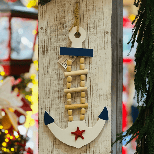 Pendente Âncora Natal Náutico 38x16,5cm