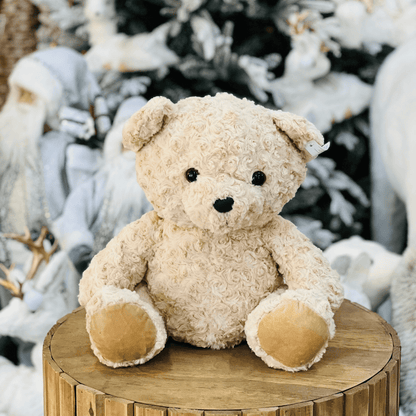 Urso de Pelucia Peludo Bege 35cm