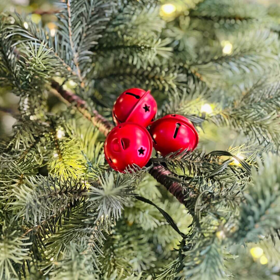 Enfeite Guizo Vermelho – 4x3cm | Jogo com 9 Peças