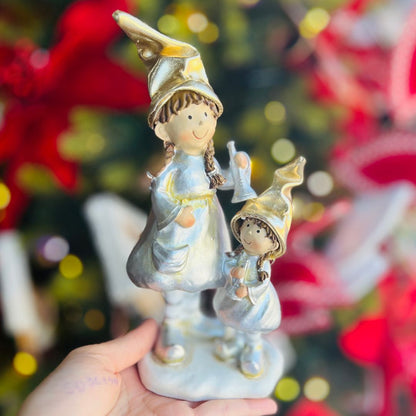 Enfeite Decorativo Natalino - Mãe e Filha 20cm