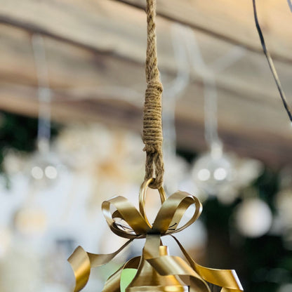 Sino Decorativo de Metal Dourado - 30x18x18cm