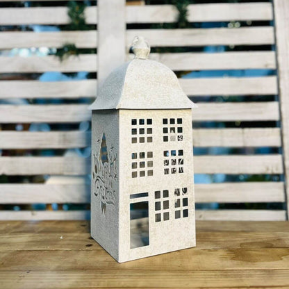 Natal Casa  Decorativa  - 18,5x18,5x42cm