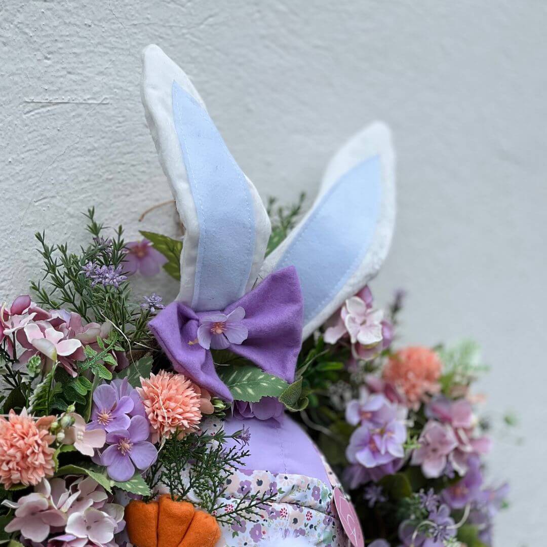 Guirlanda de Páscoa Perninha Floral Lilás - 60cm