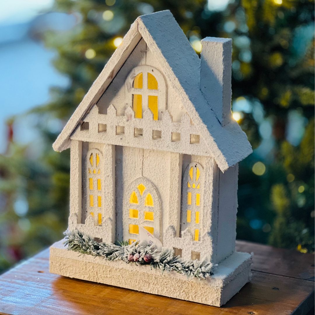 Casa Decorativa Com Led - 33cm