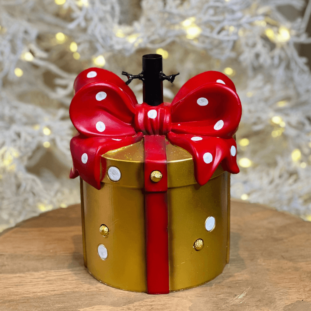 Base para Árvore de Natal com Caixa de Presente LED – 26cm