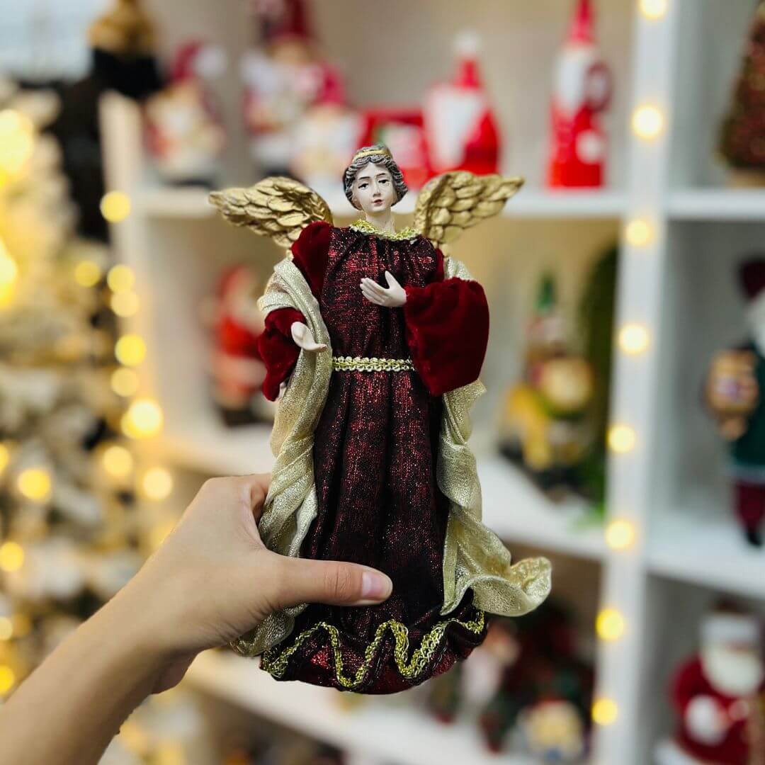 Anjo Dourado e Vinho - 25cm