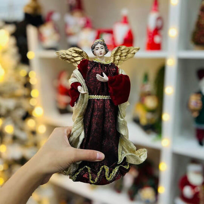 Anjo Dourado e Vinho - 25cm