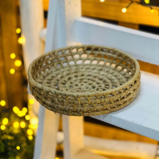Cesta Redonda de Palha de Carnaúba - 21cm