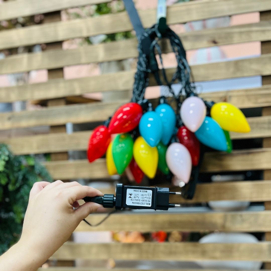 Cordão Decorativo para Uso Externo - 20 Lâmpadas Retrô | 9,5m