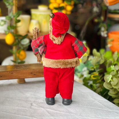 Papai Noel Vermelho Tradicional com Gravetos - 30cm