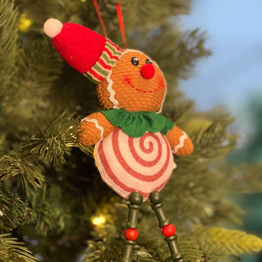 Boneco Natalino Gingerbread Menino Pendurar - 21cm