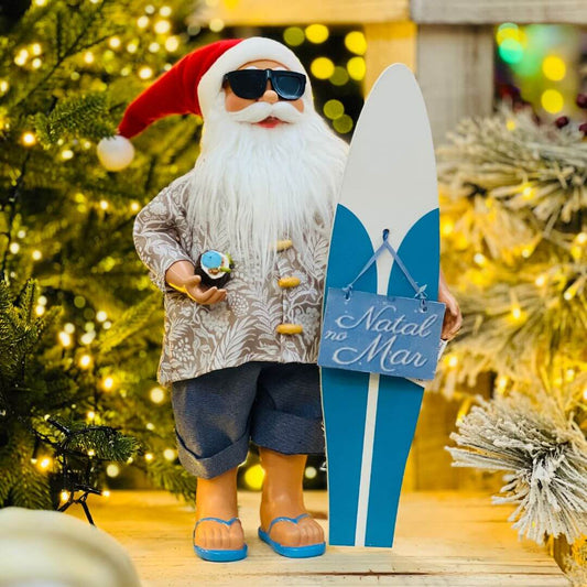Papai Noel Natal Surfista em Pé – 40cm