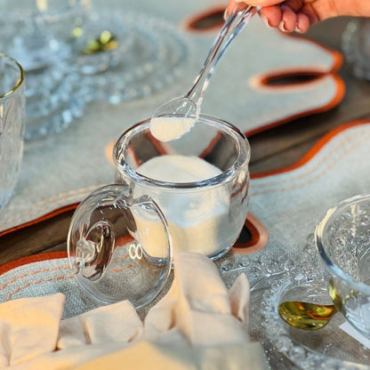 Açucareiro de Cristal Com Colher e Tampa Bird - 150ml