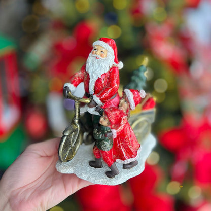 Papai Noel Com Presentes Em Resina - 14cm
