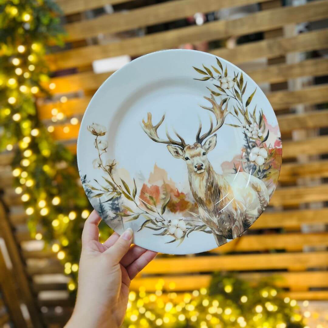 Prato Raso de Melamina Cervo Bege – 27,8cm