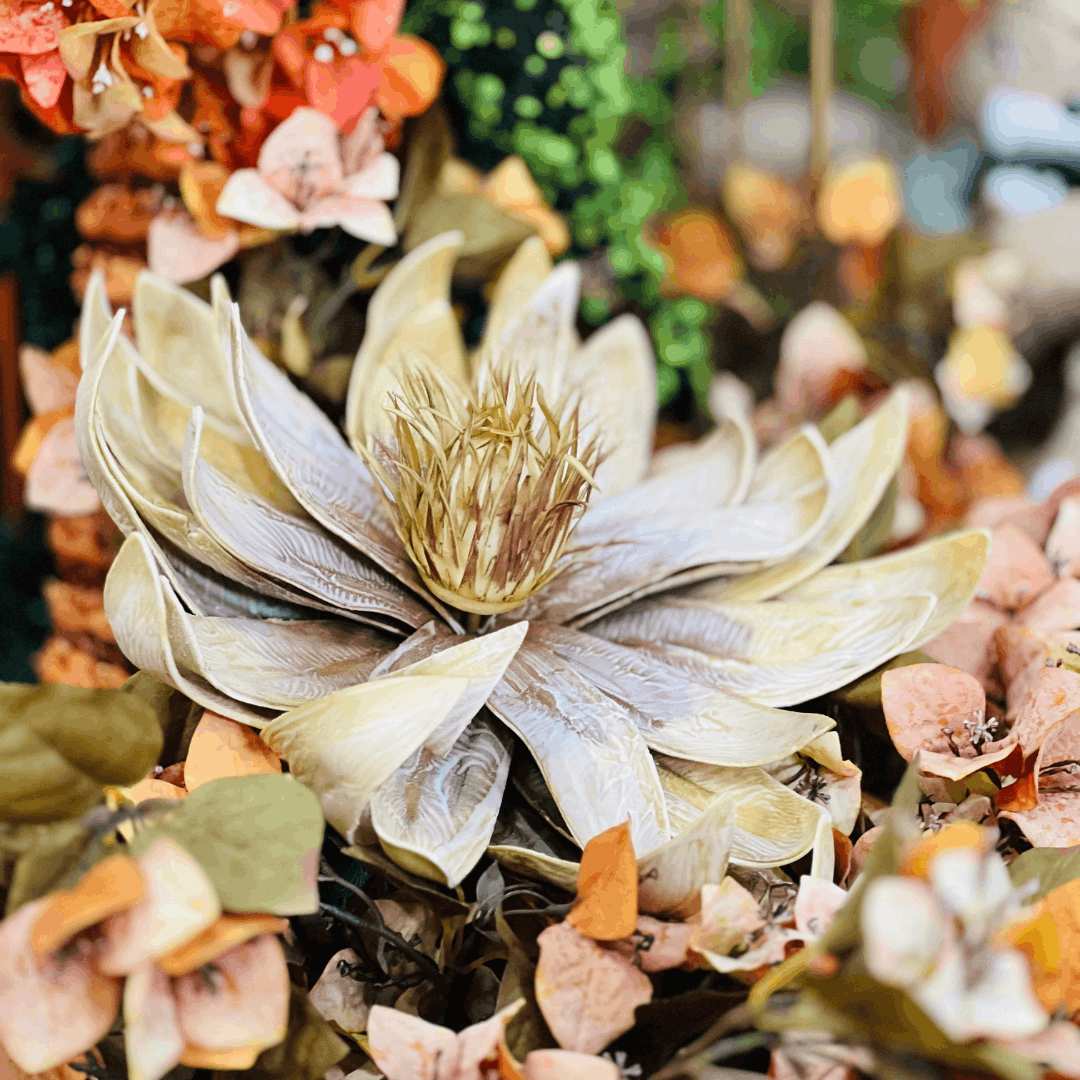 Haste Flor Magnolia Amarelo Outono 30x92cm