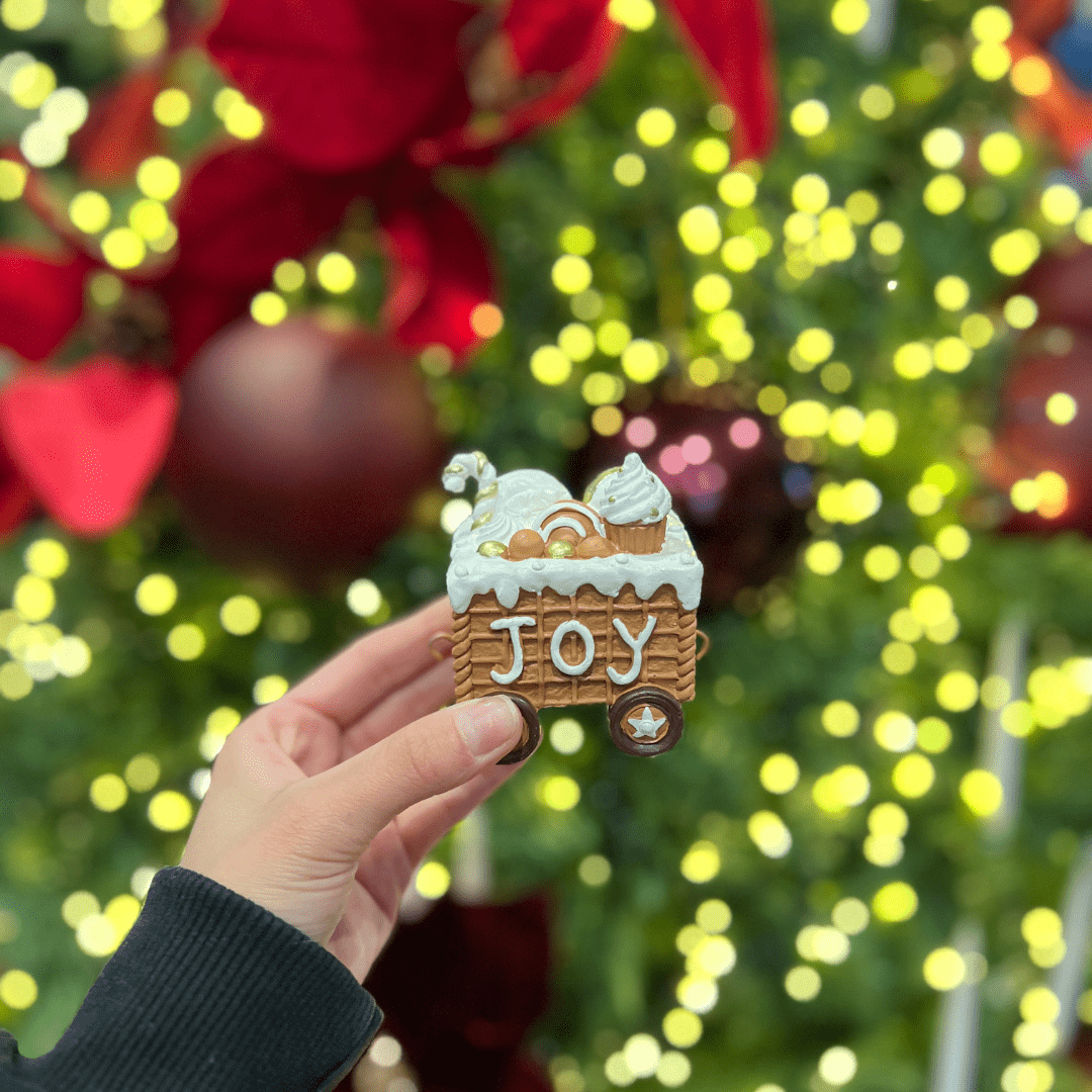 Trem Natalino Gingerbread de Resina 9,7cm