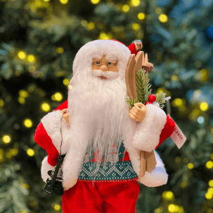 Papai Noel Em Pé Vermelho e Verde 30cm