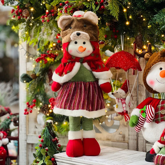 Boneca de Neve Natalina - 60cm
