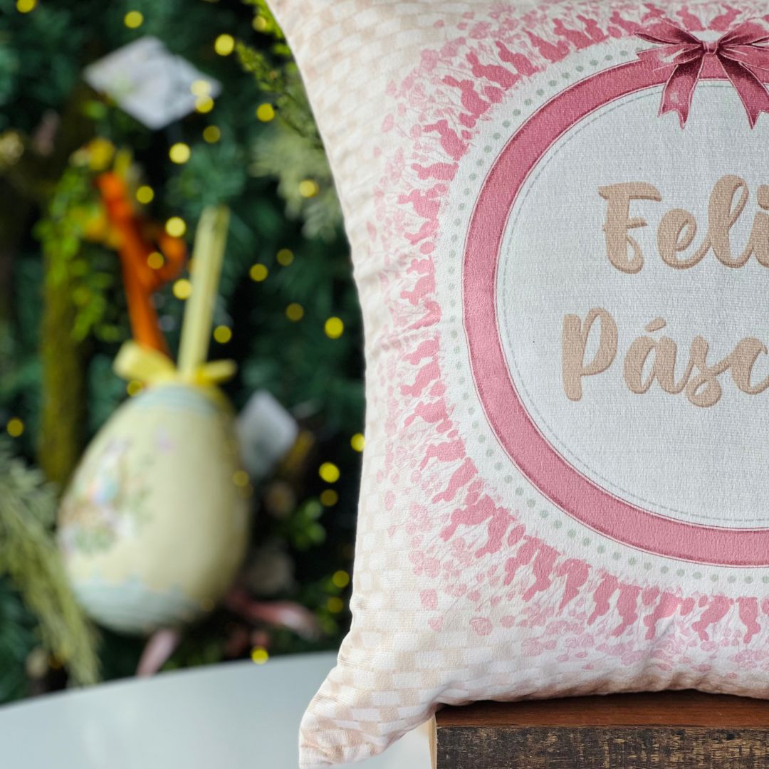 Capa Feliz Páscoa 43x43cm (399163)