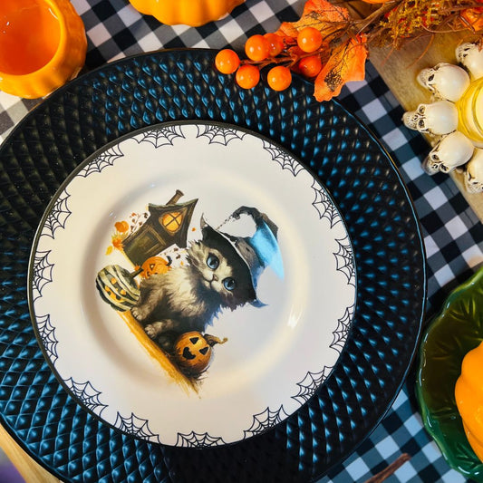 Prato Sobremesa Cute Cats - Halloween 20cm
