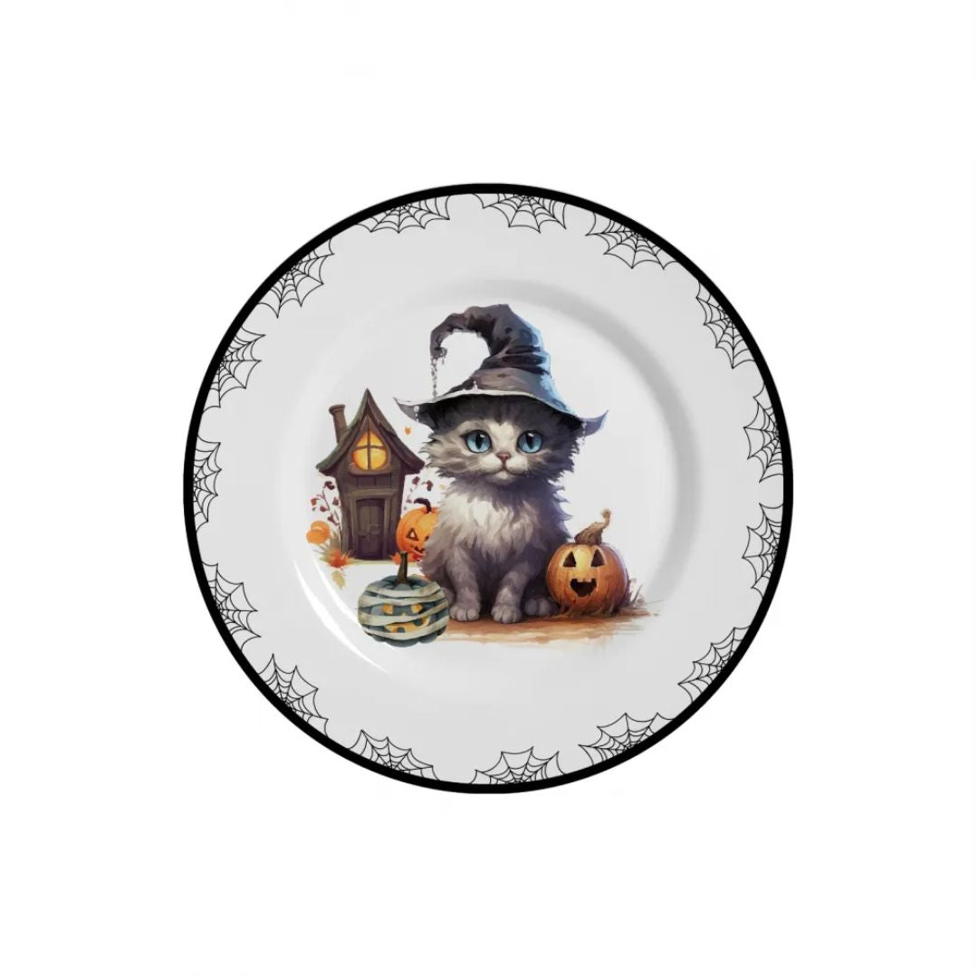 Prato Sobremesa Cute Cats - Halloween 20cm