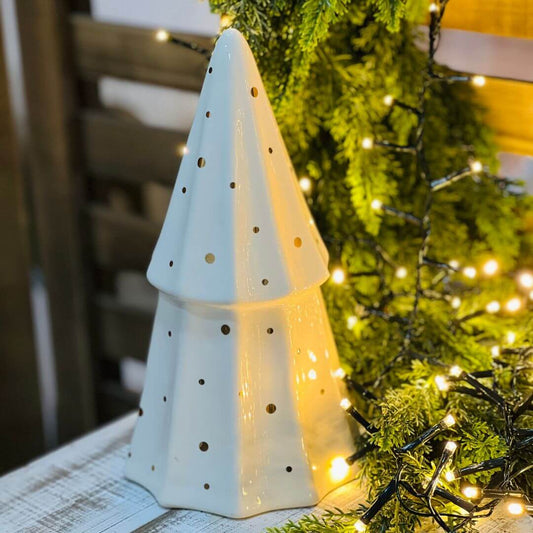 Árvore Frisada com Bolinhas Douradas | 25cm - G