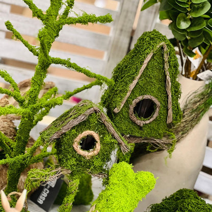 Casa de Passarinho Musgo Verde - 45cm