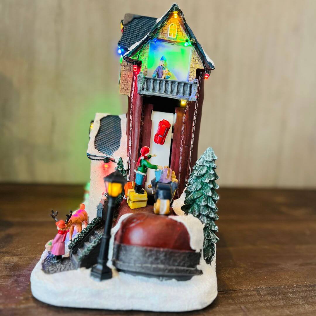 Casa Natal Bota com Presentes Colorida com Movimento – 26cm