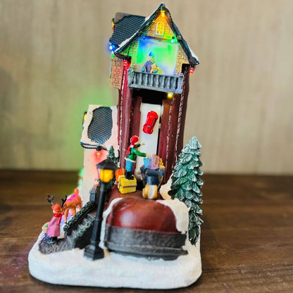 Casa Natal Bota com Presentes Colorida com Movimento – 26cm