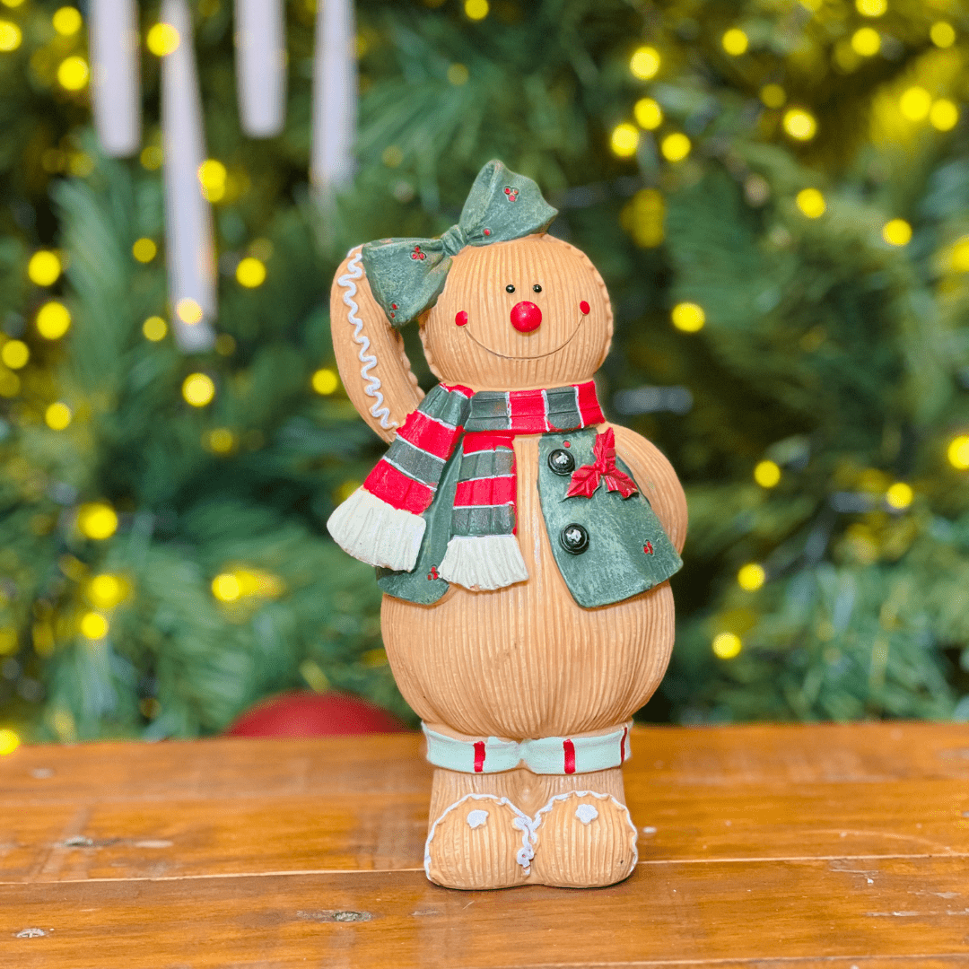 Gingerbread Natalino Mamãe de Resina 21cm