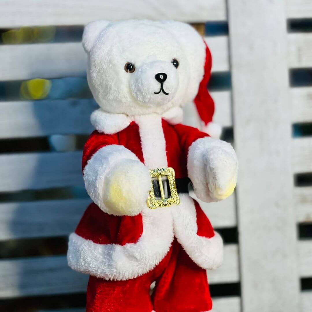 Dec Urso Noel com Led  - 38 cm