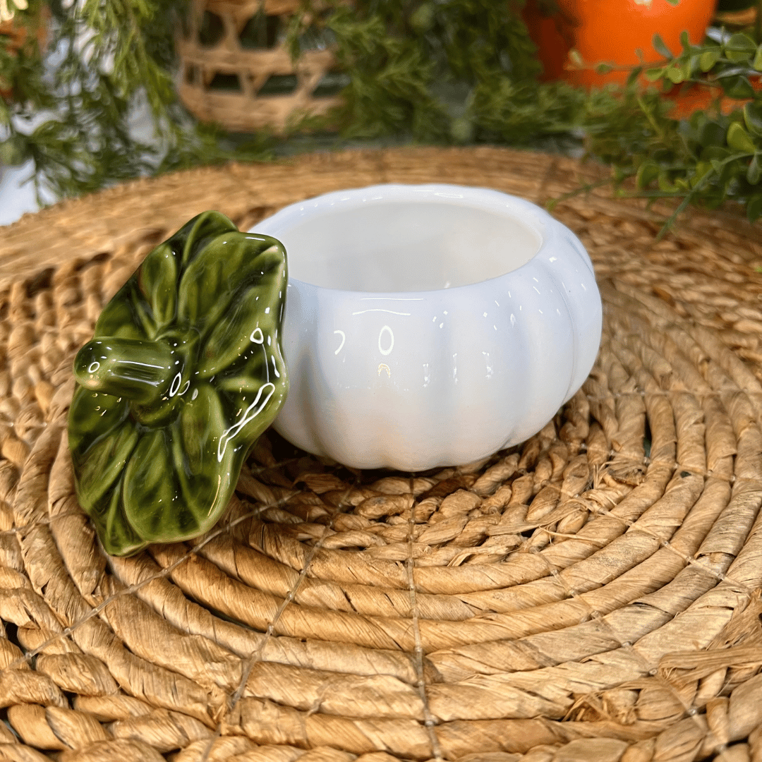 Mini Moranga Branca Com Tampa de Cerâmica 11cm