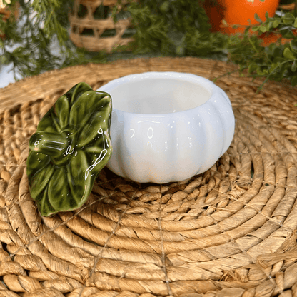 Mini Moranga Branca Com Tampa de Cerâmica 11cm