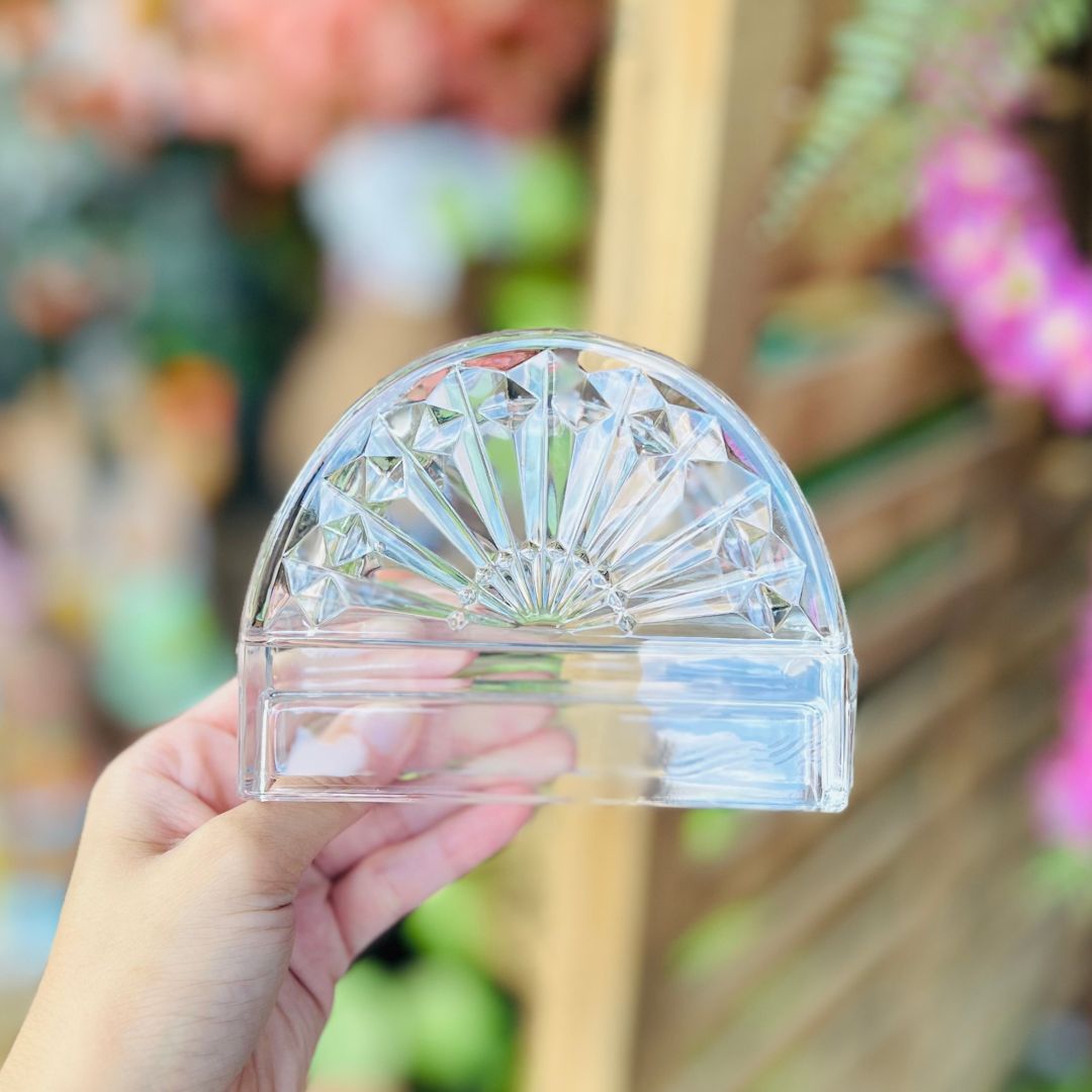 Porta Guardanapos de Cristal Sun - 13cmx4,5cmx9cm