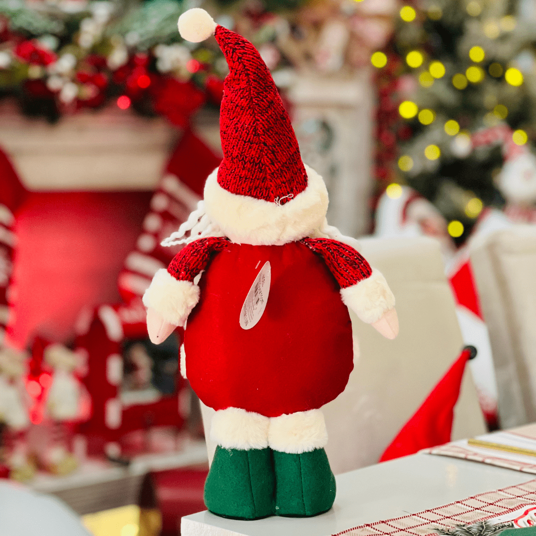 Papai Noel Em Pé Vermelho e Verde 44cm