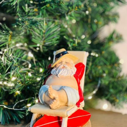 Resina Natal Papai Noel na Praia