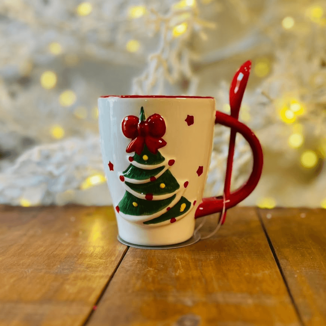 Caneca Natalina com Colher – 11cm